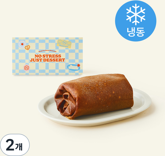 빌리엔젤 쿠키 카페오레 수건 케이크 (냉동), 125g, 2개