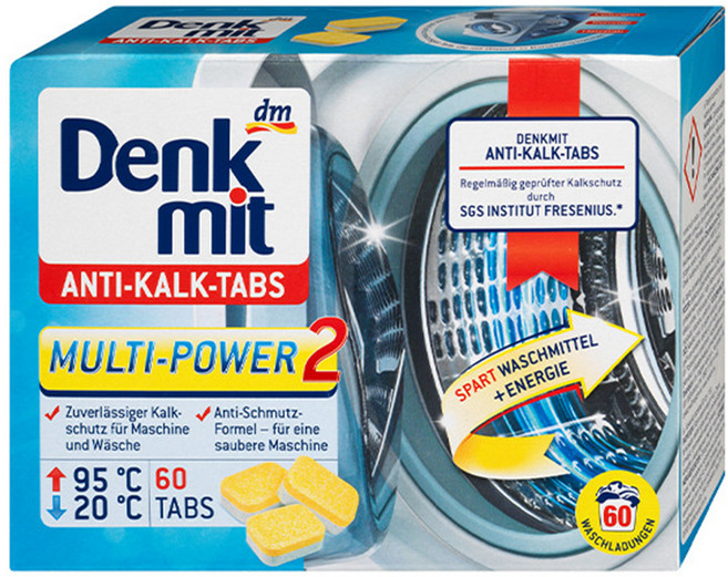 dm Denk mit 洗衣槽去污錠 60顆, 960g, 1盒