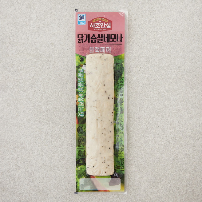 사조닭가슴살 네모나 블랙페퍼, 80g, 1개입, 1개