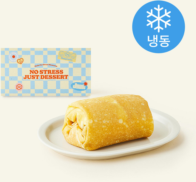 빌리엔젤 커스터드 바닐라 수건 케이크 (냉동), 130g, 1개