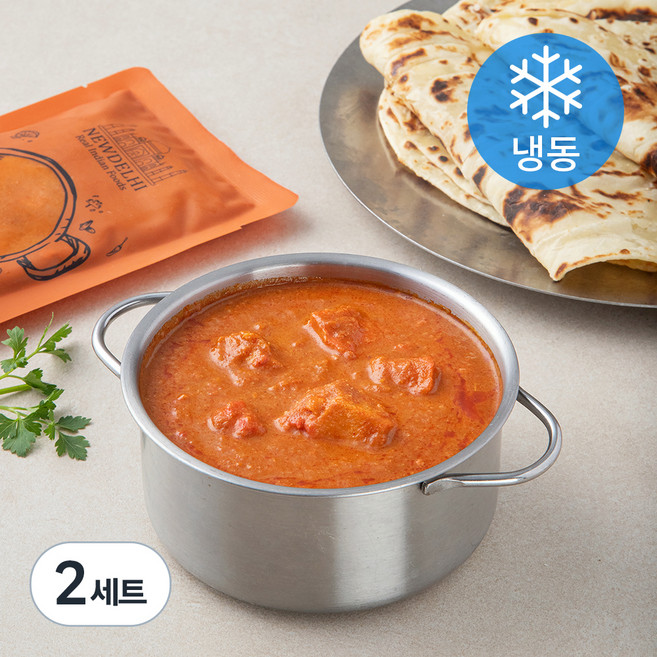 뉴델리인디안푸드 치킨마크니 180g + 갈릭난 180g (냉동), 360g, 2세트