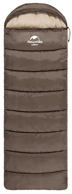 Naturehike 挪客 U250全開式睡袋 保暖透氣 可當棉被睡墊, 陶泥灰, 1個