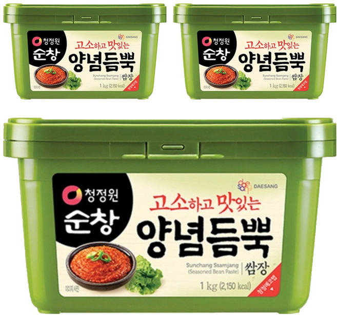 청정원 순창 양념듬뿍 쌈장, 1kg, 3개
