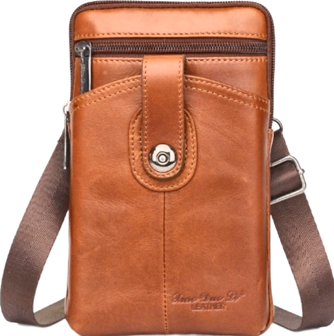 Xiao Duo Li LEATHER 頭層牛皮3WAY男士手機腰包 LB960