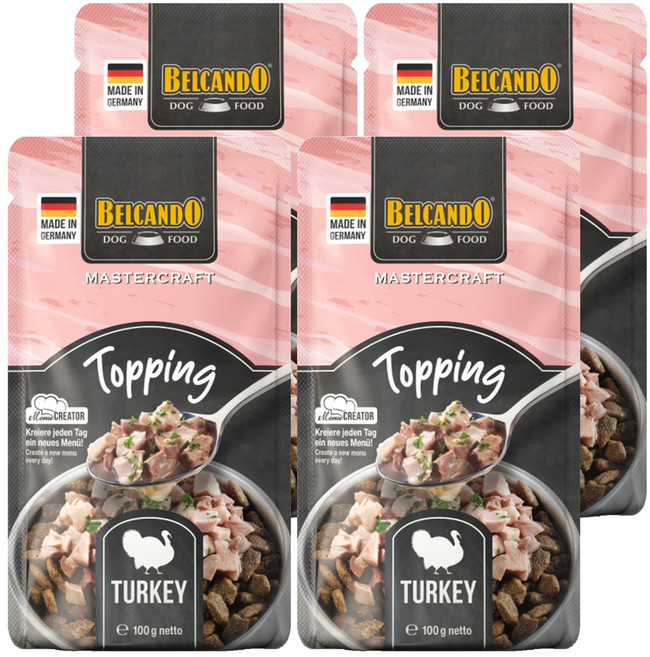 벨칸도 강아지 마스터크래프트 토핑 간식, 100g, 4개, 칠면조