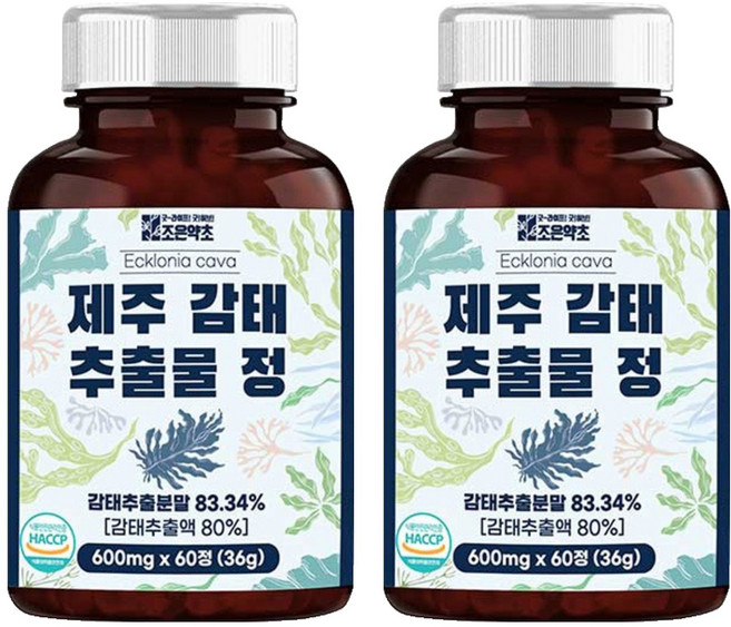 조은약초 제주 감태 추출물 정, 60정, 2개