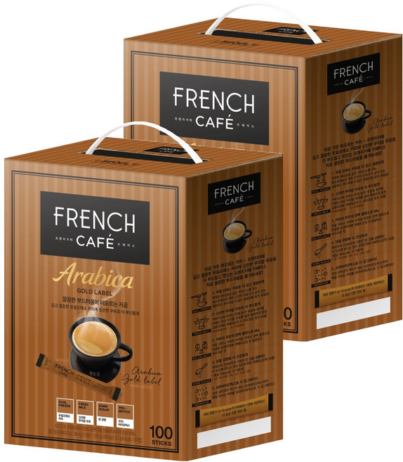 프렌치카페 아라비카 골드라벨 커피믹스, 10.7g, 100개입, 2개