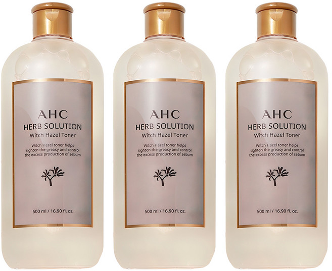 AHC 草本金縷梅化妝水, 500ml, 3瓶