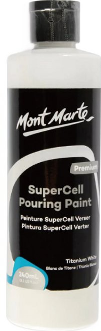 Mont Marte 蒙瑪特 細胞流體壓克力 PMPS0001 鈦白, 240ml, 1色