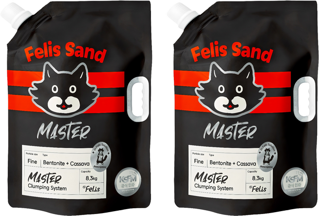 닥터펠리스 응고형 마스터 고양이 모래, 8.3kg, 2개, 무향