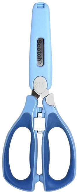 3M Scotch 可拆式萬用食物剪刀 可水洗 超潔淨 抗菌通過SGS檢測 可蒸氣鍋消毒 安全健康, 藍色, 1支