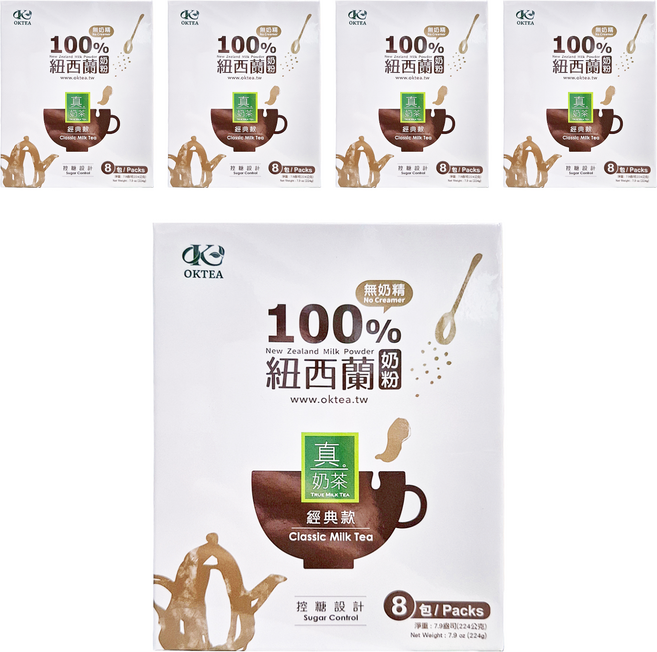 歐可茶葉 真奶茶 經典款, 8包, 28g, 5盒