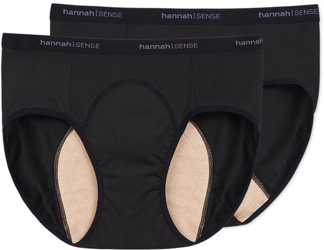 한나센스 생리팬티 미디나이트 + 미디데일리 세트, Black, XL(105), 1세트
