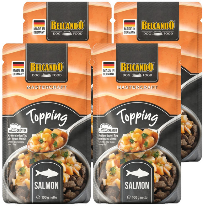 벨칸도 강아지 마스터크래프트 토핑 간식, 100g, 4개, 연어
