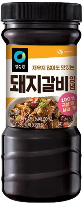 청정원 전통 돼지갈비양념, 840g, 1개