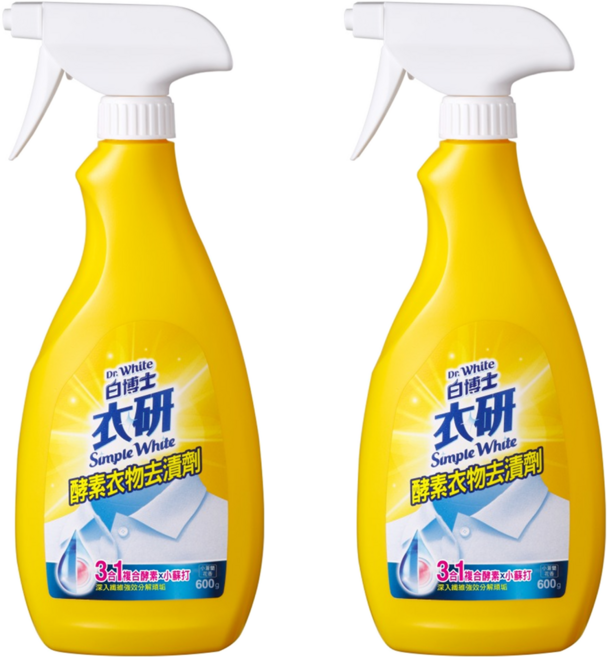 Dr.White 白博士 衣研酵素衣物去漬劑, 2個, 600g