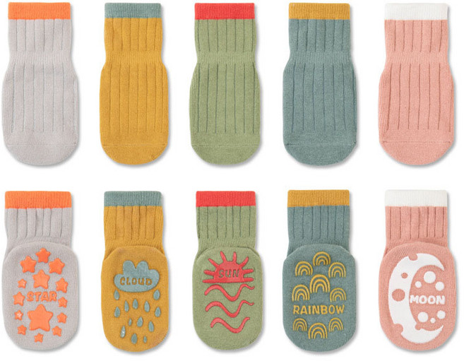 솜니움베베 아동용 하늘 미끄럼방지 양말 5종 세트