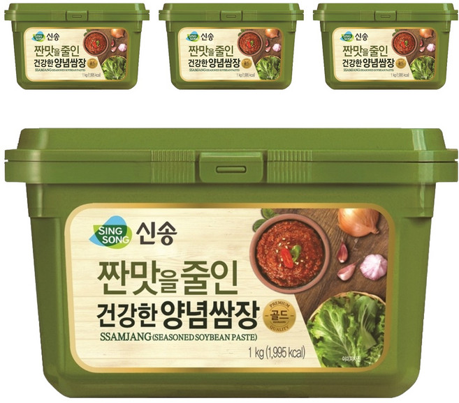 신송 짠맛을 줄인 건강한 양념쌈장, 1kg, 4개