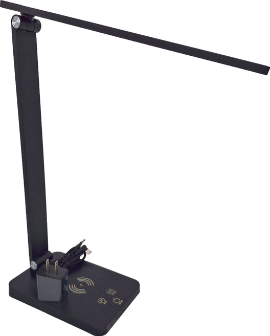 升級版折疊式LED檯燈 Qi無線充電款 21-002-BK5, 黑色