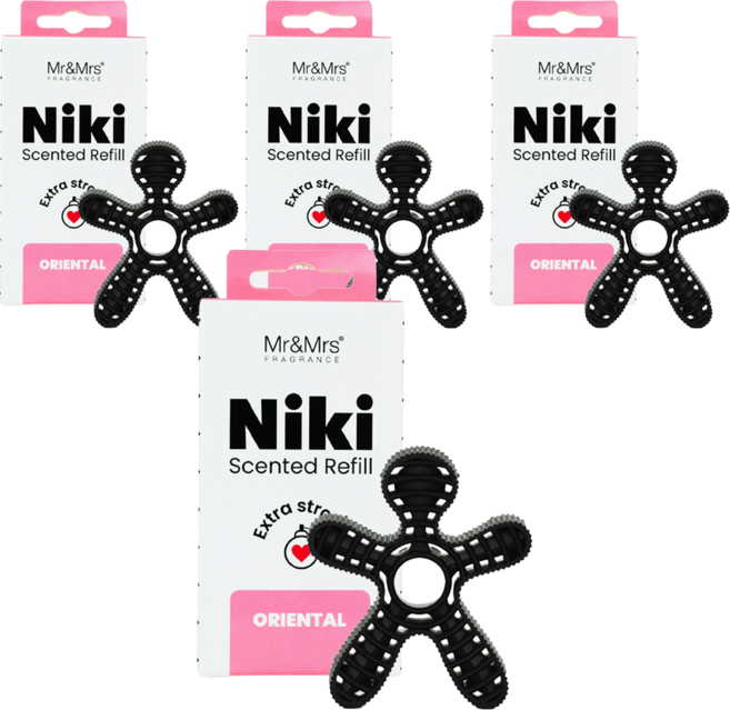 Mr&Mrs FRAGRANCE Niki 車用芳香劑 補充包, 東方香, 4個