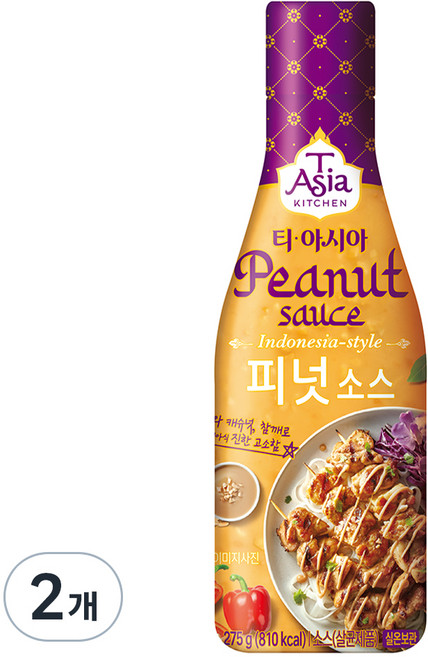 티아시아키친 피넛 소스, 275g, 2개