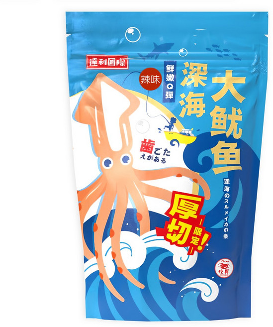 達利國際 深海大魷魚 辣味, 1個, 100g