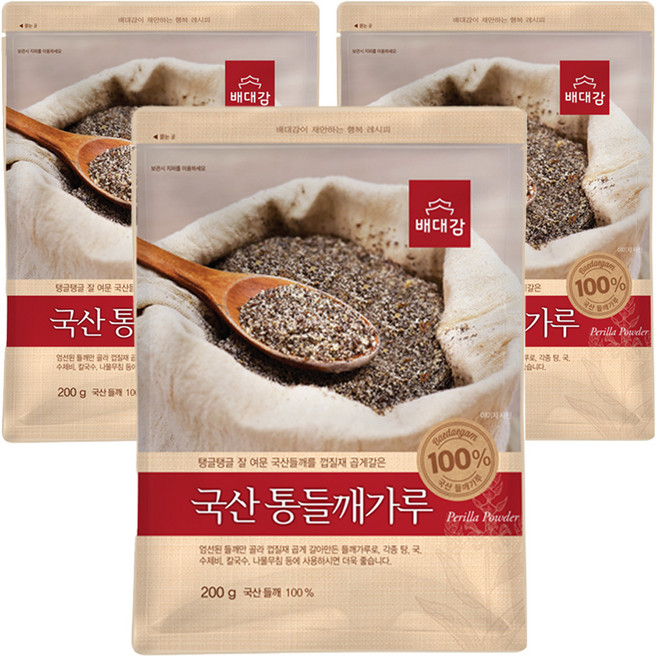 배대감 국산 통 들깨가루, 3개, 200g