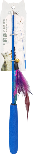 Kiyodo 豪華三段式逗貓棒, 多色, 1支