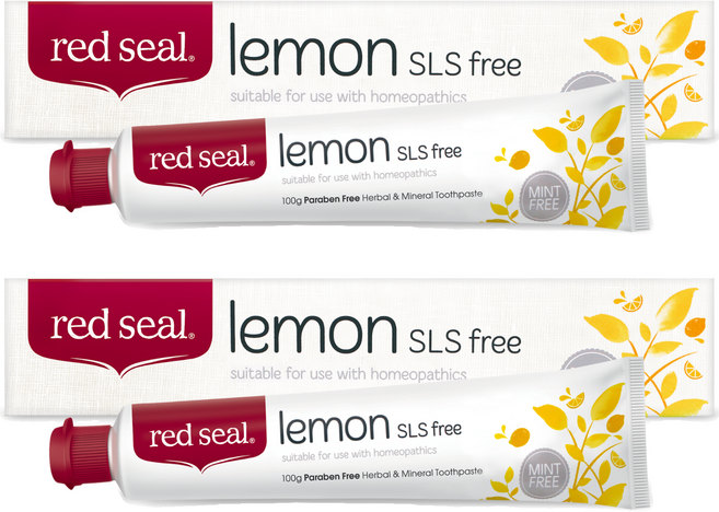 레드씰 레몬 SLS free 치약, 100g, 2개