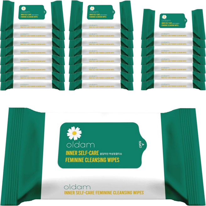 올담미인 여성 청결 물티슈 휴대형, 20매, 24개