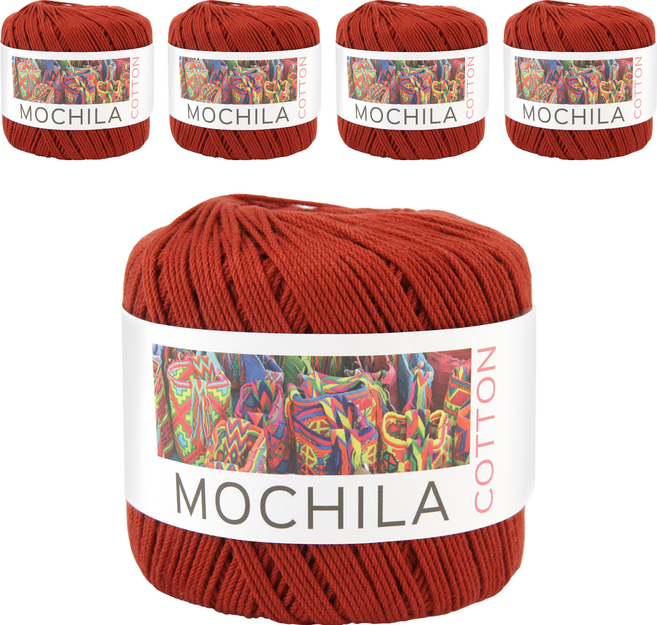 brandyarn Mochila系列 棉針織線, 棕色, 5捲