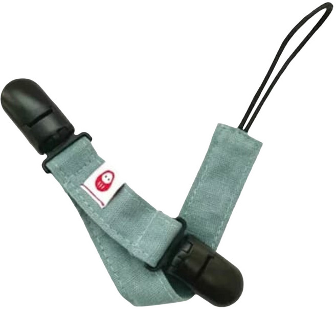 LaNIZIO 招福二合一多用途奶嘴夾 牢固固定 單手輕鬆操作, 湖水藍, 1個