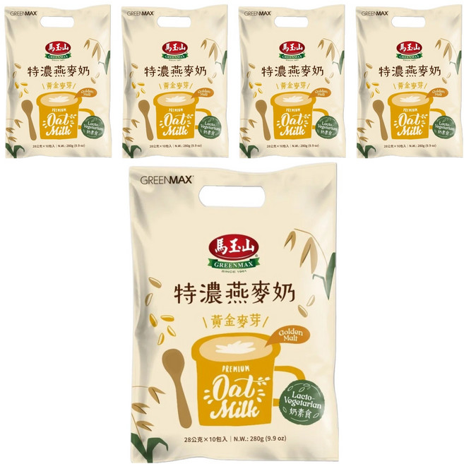 馬玉山 特濃燕麥奶黃金麥芽 10包, 28g, 5袋