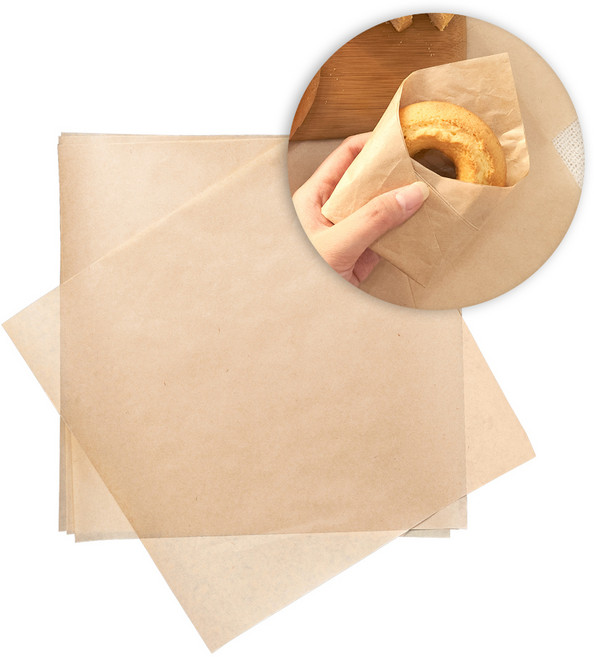 코멧 식품용 델리코팅지 브라운, 100개, 1개