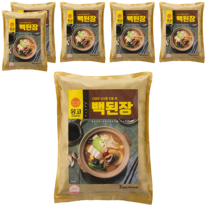 몽고식품 백된장, 2kg, 6개