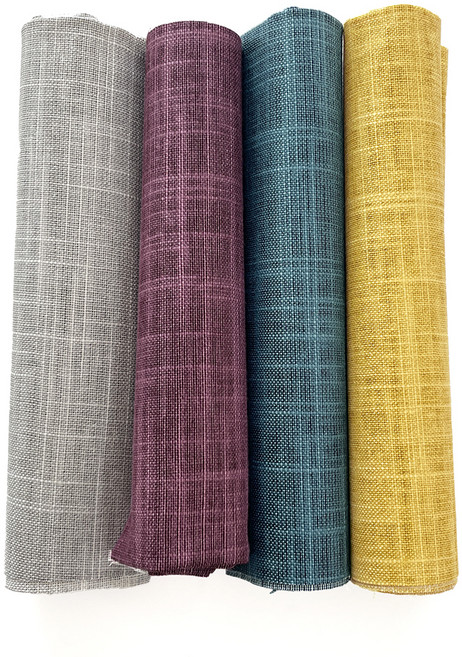 린넨 7수 혼방 대폭 원단 1/4마 세트, 06연그레이 + 17진보라 + 31모스옐로 + 25청록, 1개