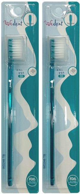 위덴 산모용 사각헤드칫솔 올 미세모 SS 그린, 1개입, 2개