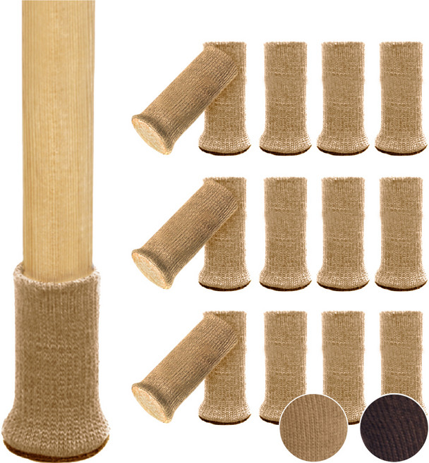 코멧 홈 의자 소음방지 발커버 16p, 베이지