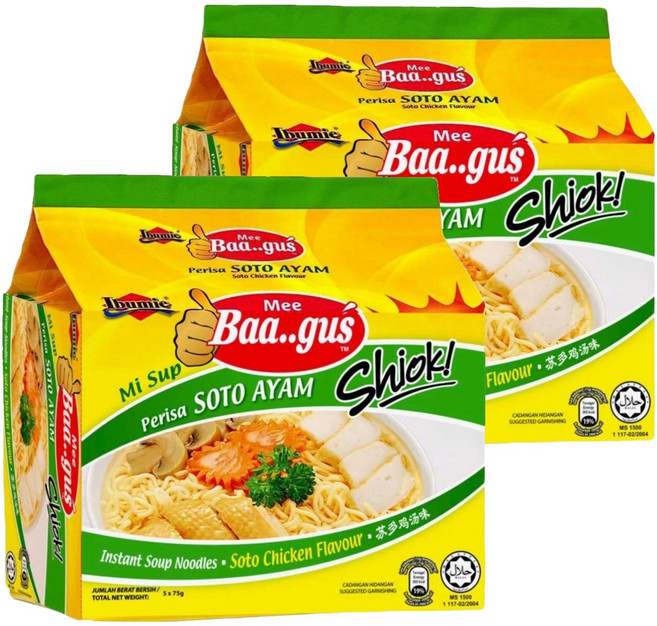 Ibumie 益福 貝卡 檸檬香茅湯味麵 經濟包 75g, 10包