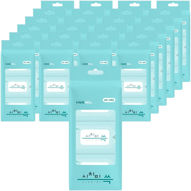 시치미 쓱 데일리 초미니 물티슈 휴대형, 8매, 25개