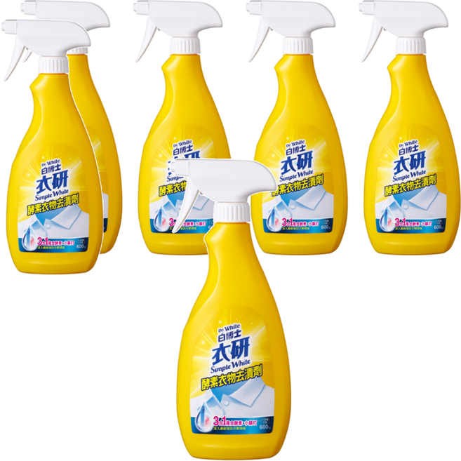 Dr.White 白博士 衣研酵素衣物去漬劑, 6個, 600g