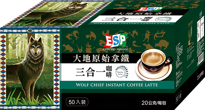 BARISTA COFFEE 西雅圖 ESP大地原始拿鐵, 20g, 50包, 1盒