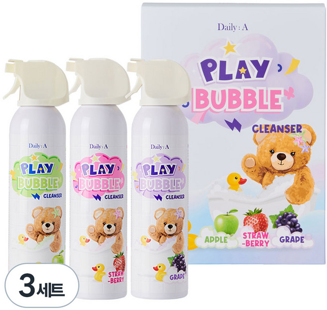 데일리아 플레이 버블 클렌저 3종세트 600ml, 3세트