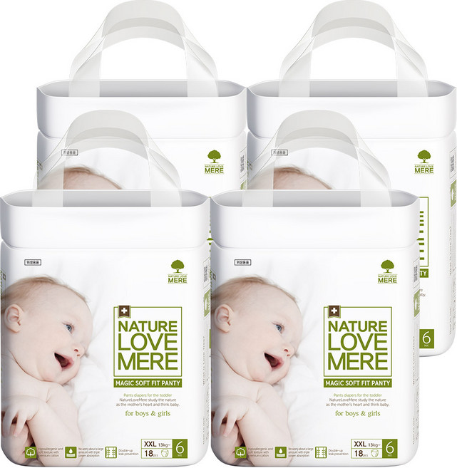 네이쳐러브메레 매직 소프트 핏 팬티형 기저귀 남여공용, 6단계, 72매