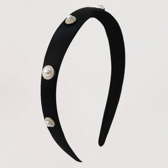 채니봉봉 벨누아르 진주 버튼 헤어밴드