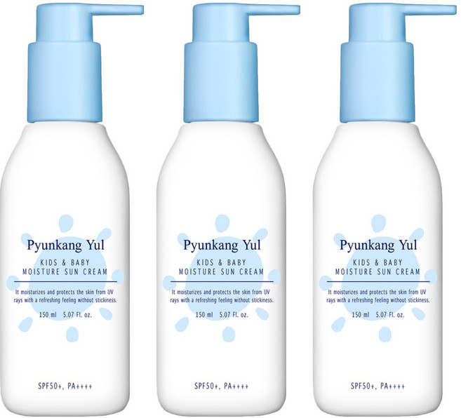 편강율 키즈 앤 베이비 모이스처 선크림 SPF50+ PA++++, 3개, 150ml