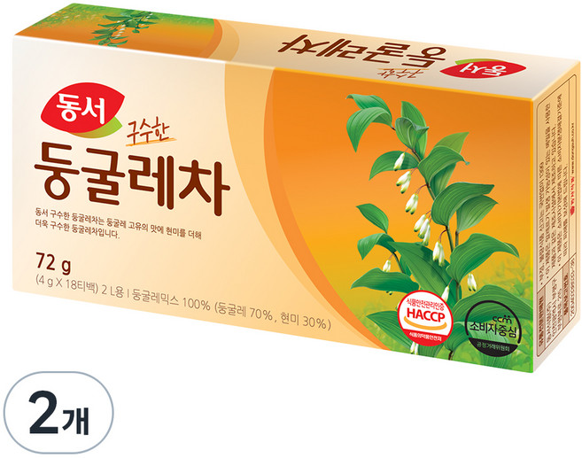동서 둥굴레차 티백, 4g, 18개입, 2개