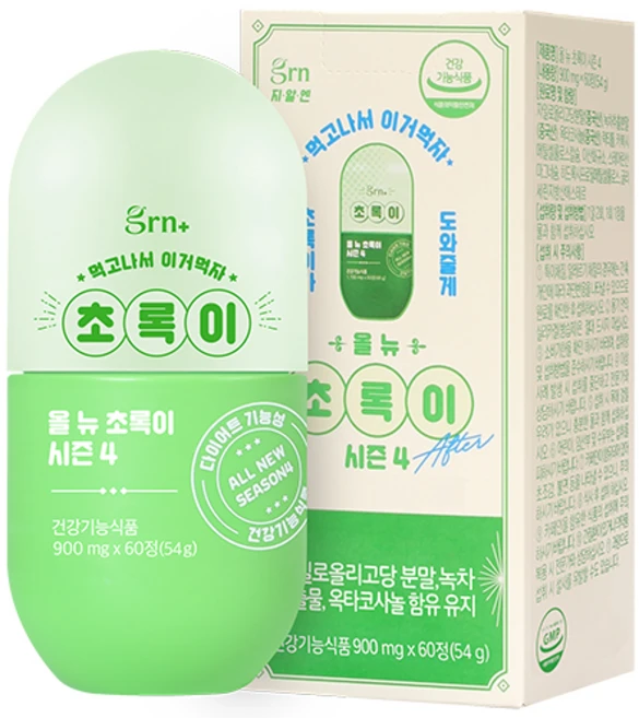 GRN 올 뉴 초록이 시즌 4, 60정, 1개 - 쿠팡
