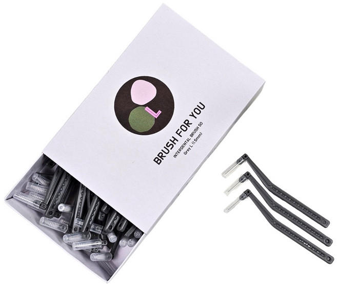 브러쉬포유 L형 치간칫솔 1.5mm, 50개입, 1개