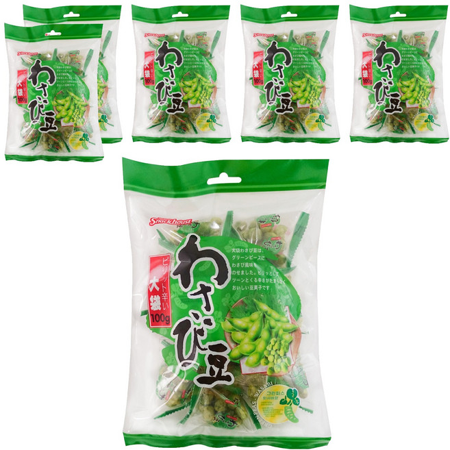 스낵하우스 그린피스 와사비 스낵, 100g, 6개